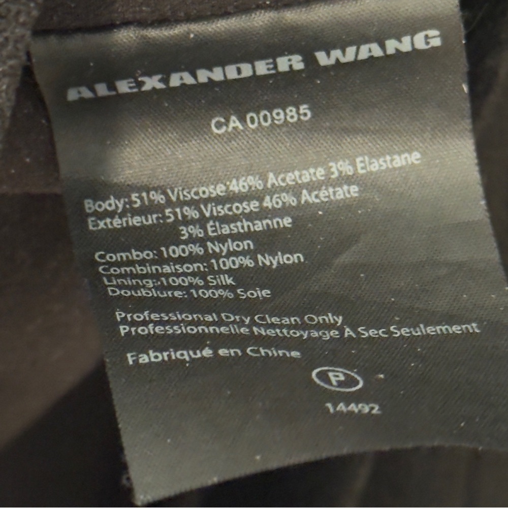 Alexander Wang Black Crew Neck Long Sleeve Top US8 ($580) - Picture 6 of 6